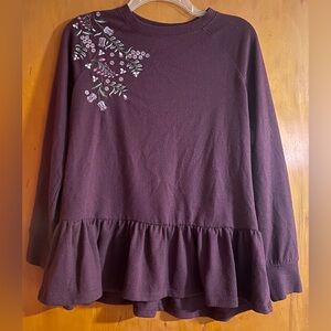 Knox Rose Deep Purple Embroidered Blouse